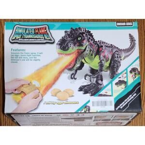 Simulated Flame Spray Tyrannosaurus Rex Intelligent Remote Control Lays Eggs